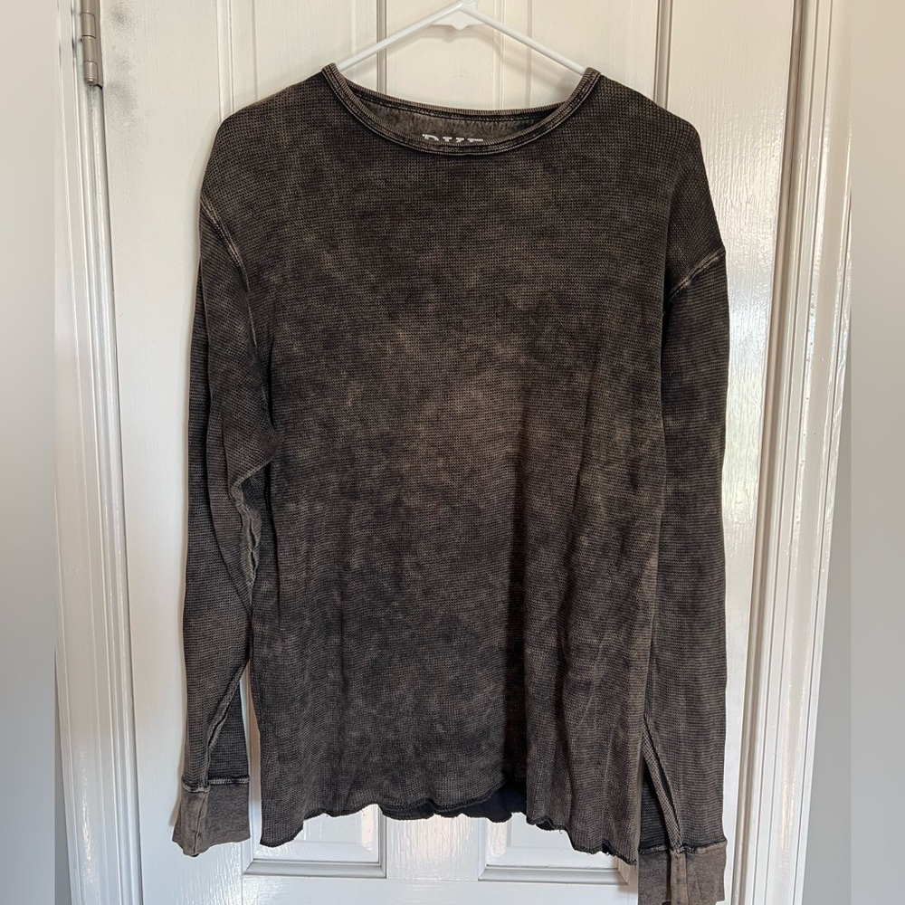 men’s Buckle BKE burnout thermal, brown, size Large